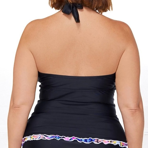 🌻NEW w.tags Island Escape Plus Size Mariposa Underwire Halterkini Size 20W - Picture 6 of 11